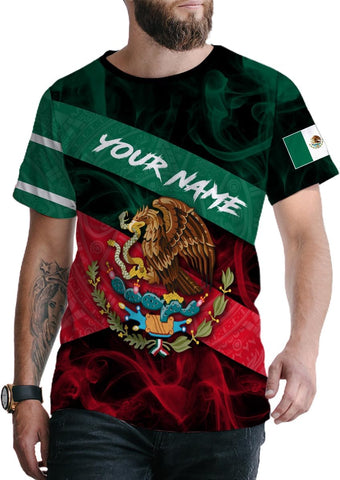 Mostprints Personalized Name Mexican Shirts for Men 3D, Customized Mexico Shirts for Men, Mexico Shirts for Women Mexico Shirt