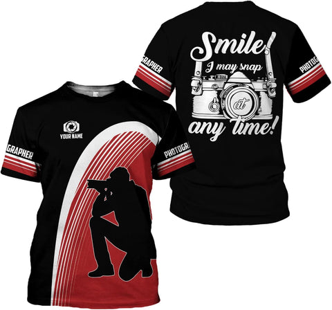 HomeDesign Personalized Photography Shirt Photographer Shirts Photographic Camera Tshirt Men & Women Photographer Gifts