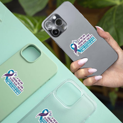 (3Pcs) If You are Looking for A Sign to Stay Alive This is It Sticker Suicide Prevention Awareness Stickers, Mental Health Sticker- Stickers for Laptop Water Bottle Phone Car Window Helmet (SC 2)