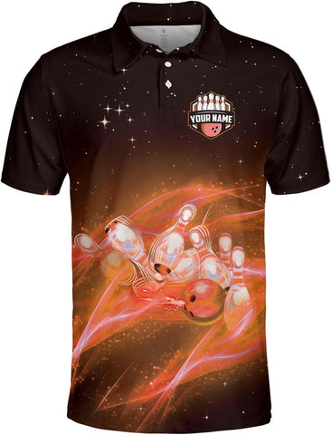 Personalized Bowling Shirts for Men, Men's Bowling Polo Shirts Short Sleeve, Bowling Team Shirts for Men and Women