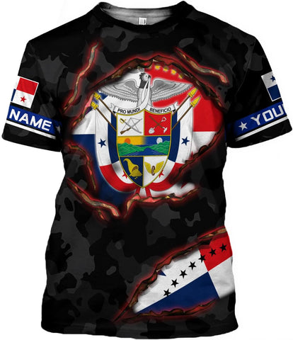 Mostefy Personalized Panama Shirt 3D, Panama Camisa Shirt, Panamanian Flag Pride Shirts Panama Hombres Camisa Men Women