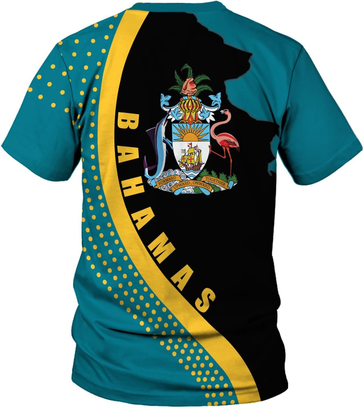 Artparel Personalized Bahamas Shirts 3D Bahamas T-Shirt Bahamas Shirts for Men Bahamas Souvenirs Shirts Bahamas Flag Shirts