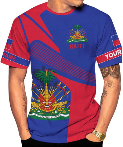 Ligthuy Personalized Haiti Shirt 3D, Haitians Flag Pride Shirt, Haiti Shirts for Men & Women, Haitian Pride Tshirt S-5XL