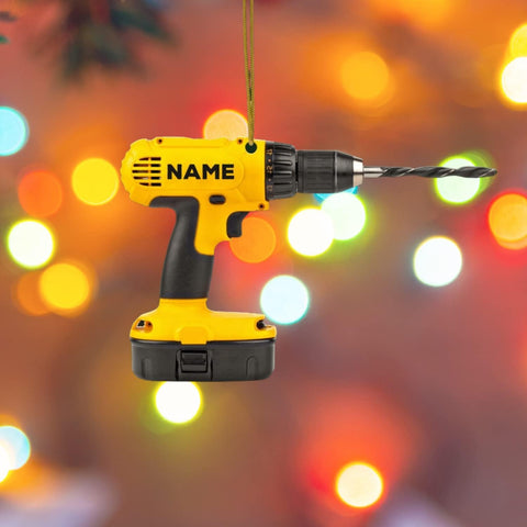 Artparel Custom Drill Machine Ornament Power Tool Drill Ornament for Christmas Tree Driller Gift Xmas Drill Ornament Power Drill Ornaments for Christmas Tree Construction Tools Xmas Ornament (DMC1)