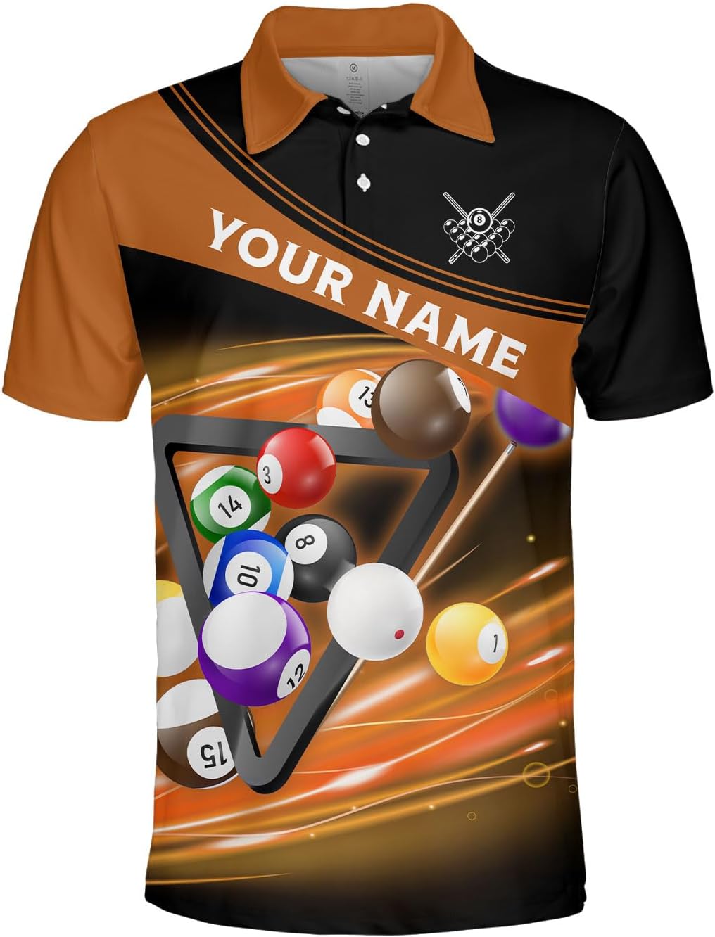 Pretyprints Personalized Billiard Polo Shirt Shirts Men Women Custom Name 3D Team Apparel Gift 8 Ball Pool S-5XL