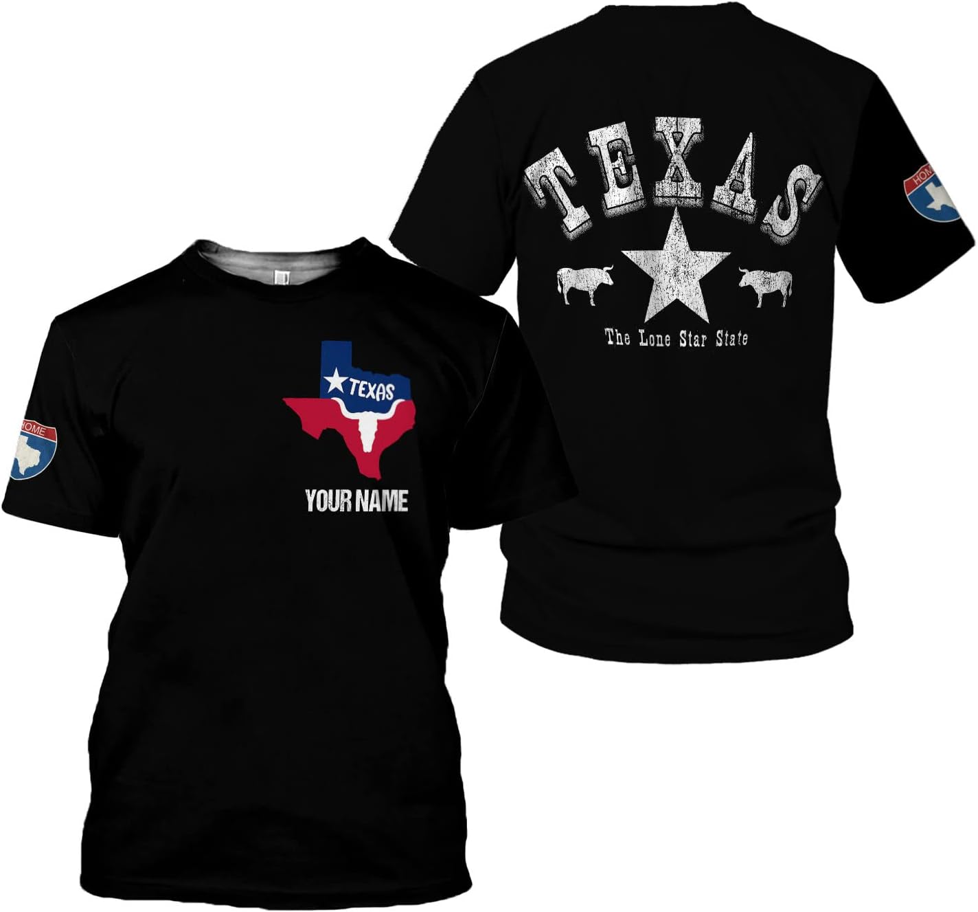 HomeDesign Personalized Name Texas Flag and Map Dont Mess with Texas Shirts 3D Unisex Shirt for Men Women Adult Size S-5XL