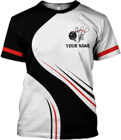 Podagree Personalized Name Bowling Shirts for Men and Women 3D, Bowling Shirts for Team Bowling, Bowling Shirts Gift