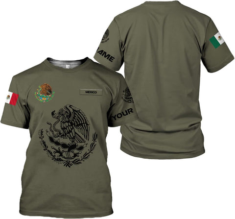 Personalized Name Mexican Shirts for Men, Customized Mexico Shirts for Men, Mexico Shirts for women, Mexico Shirt Eagle Flag Tshirt Mexican Eagle Unisex Shirt, mexico soccer shirt men TS01