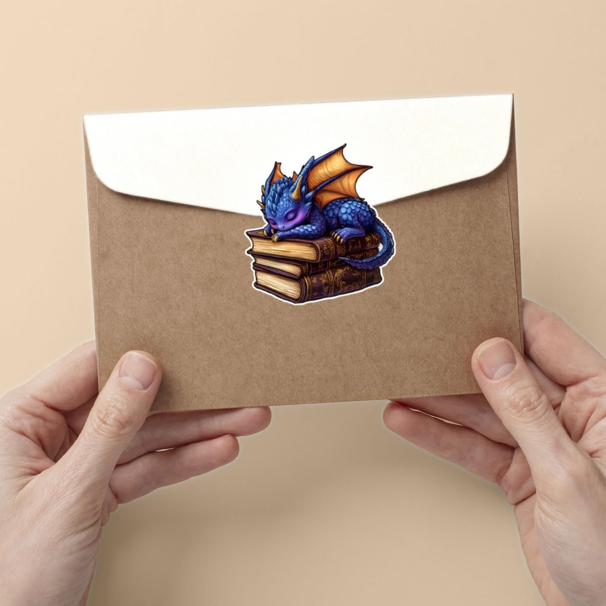 3 Pcs Cute Purple Dragon Sleeping on Books Sticker Waterproof Vinyl Fantasy Book Sticker Book Lover Decal for Laptop, Water Bottle, Kindle, Phone Case, Car, Helmet, Gifts 3"x3"