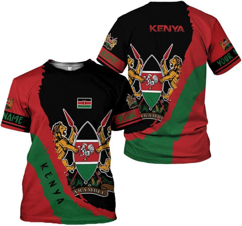 Personalized Kenya Flag 3D Shirts - Kenyan Pride Gift