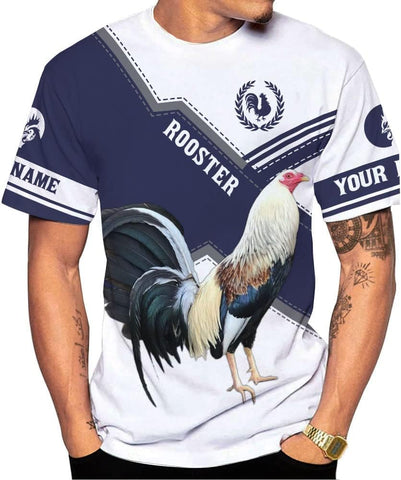 Mostefy Personalized Name Rooster Shirt 3D, Rooster Shirts for Men, Chicken Tshirts Shirts for Women, Funny Chicken Shirts