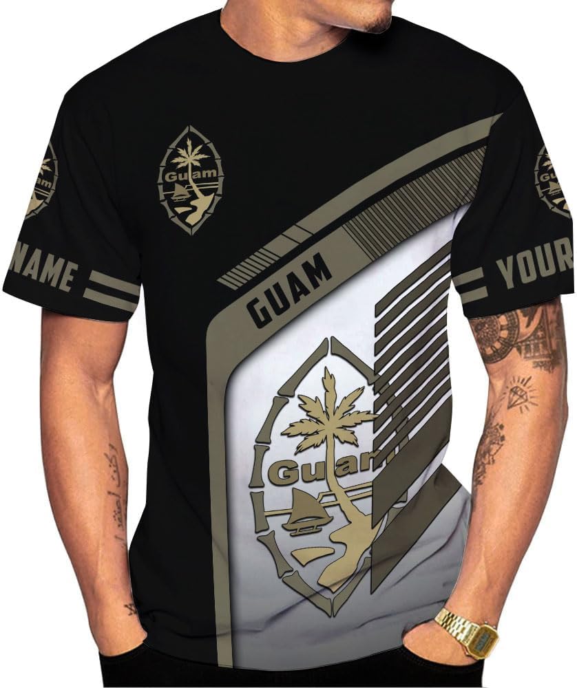 MoonArt Personalized Guam Shirt - Guahan Pride Tshirt for Men & Women - Guam Gifts Tee