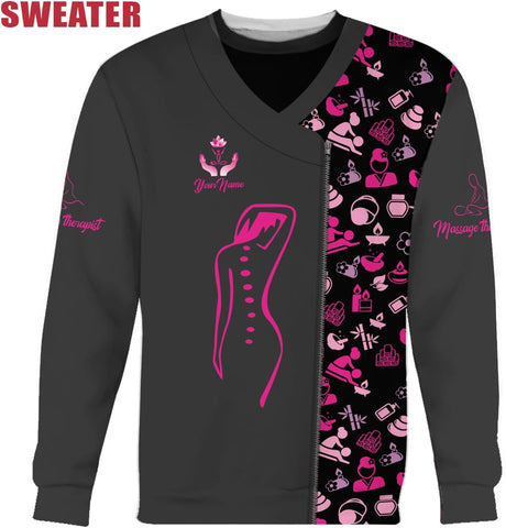 Personalized Massage Therapist Women's T-Shirt - Spa Uniform, Gift