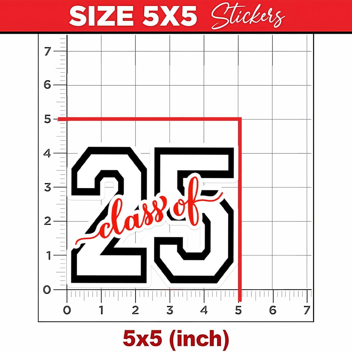 3 Pcs Class of 2025 Stickers, Class of 2025 Decorations, Graduation 2025, 2025 Senior- Stickers for Laptop Water Bottle Phone Car Window Helmet Vinyl Stickers 2-6 Inches (5x5)