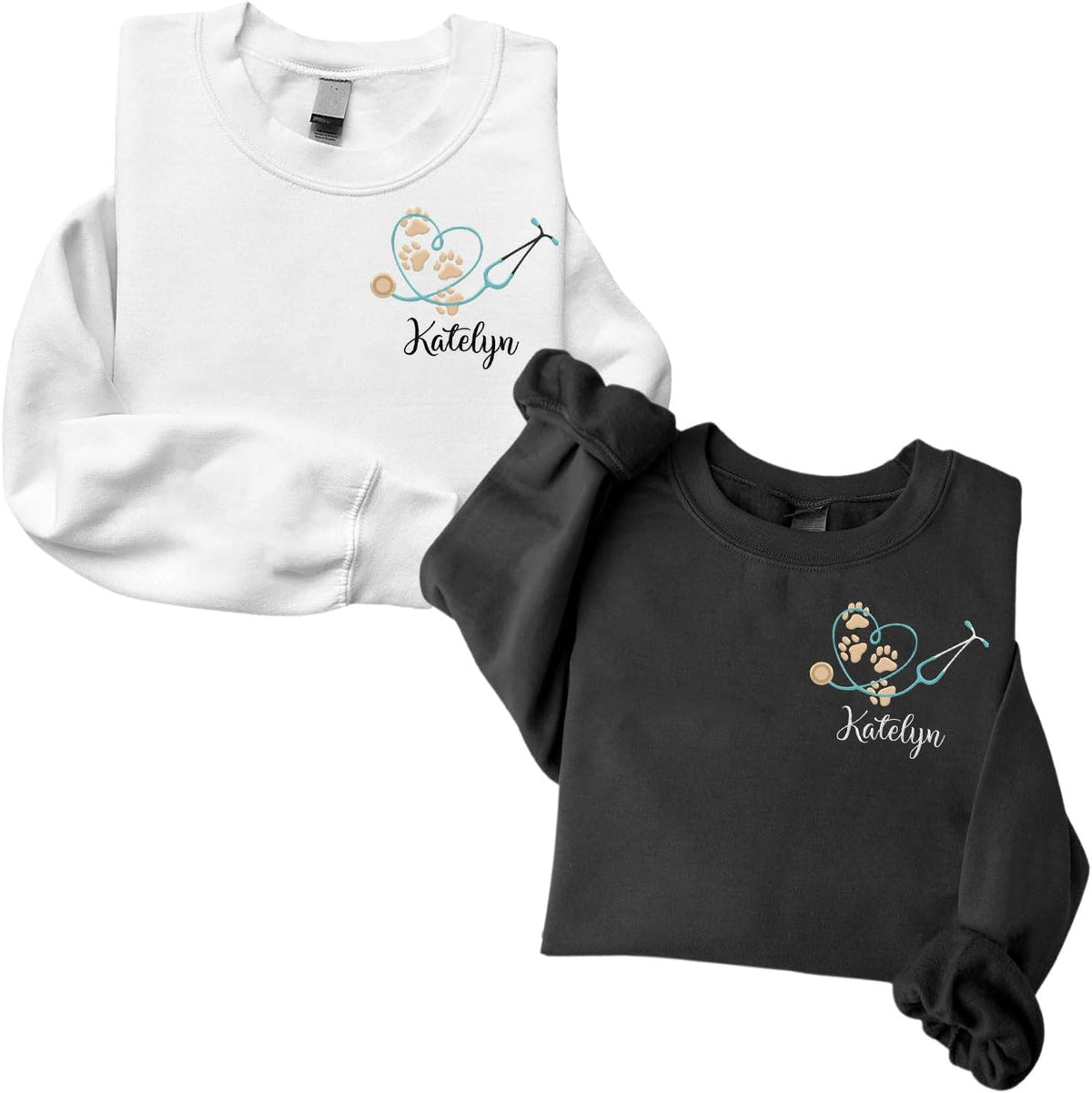 Personalized Veterinarian Embroidered Sweatshirt, Custom Vet Tech Shirt, Veterinary Technician Week Gifts, Veterinary Gifts