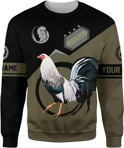 Mostprints Personalized Name Rooster Shirt 3D, Rooster Shirts for Men, Chicken tshirts shirts for women, Funny Chicken shirts