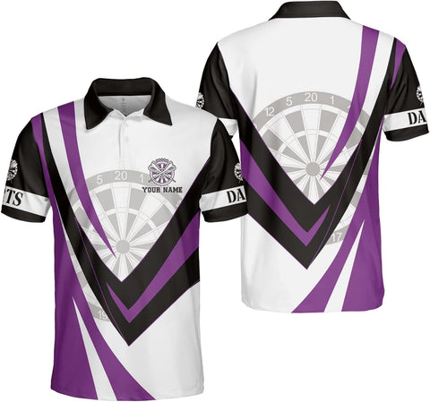 Personalized Name Dart 3D Polo Shirt, Dart Shirts, Mens Dart Shirts, Funny Dart Tshirts, Dart Team Shirts Gifts (PL03)