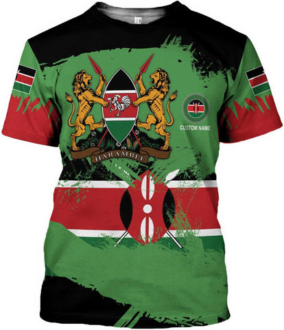Personalized Kenya Flag 3D Shirts - Kenyan Pride Gift