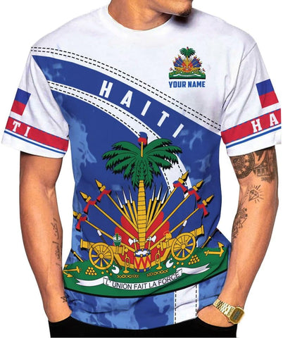 Mostprints Personalized Haiti Shirt 3D, Haitians Flag Pride Shirt, Haiti Shirts for Men & Women, Haitian Pride Tshirt S-5XL