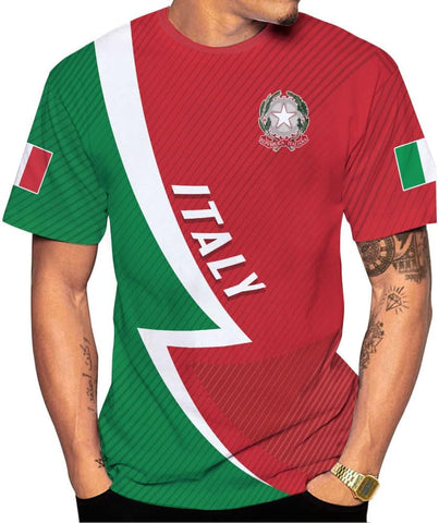 Personalized Name Italy Shirt 3D All Over Print, Italia T-Shirt, Roma Shirt, Italy Flag Pride Camisa for Italian (ITA 6)