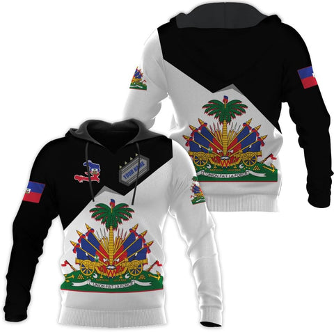 Vybonz Personalized Haiti Zip Hoodie - Men & Women Haitian Pride Coat Of Arms Hoodie