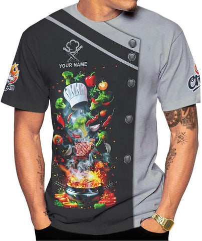 Custom Personalized 3D Chef Shirt Gifts for Lover