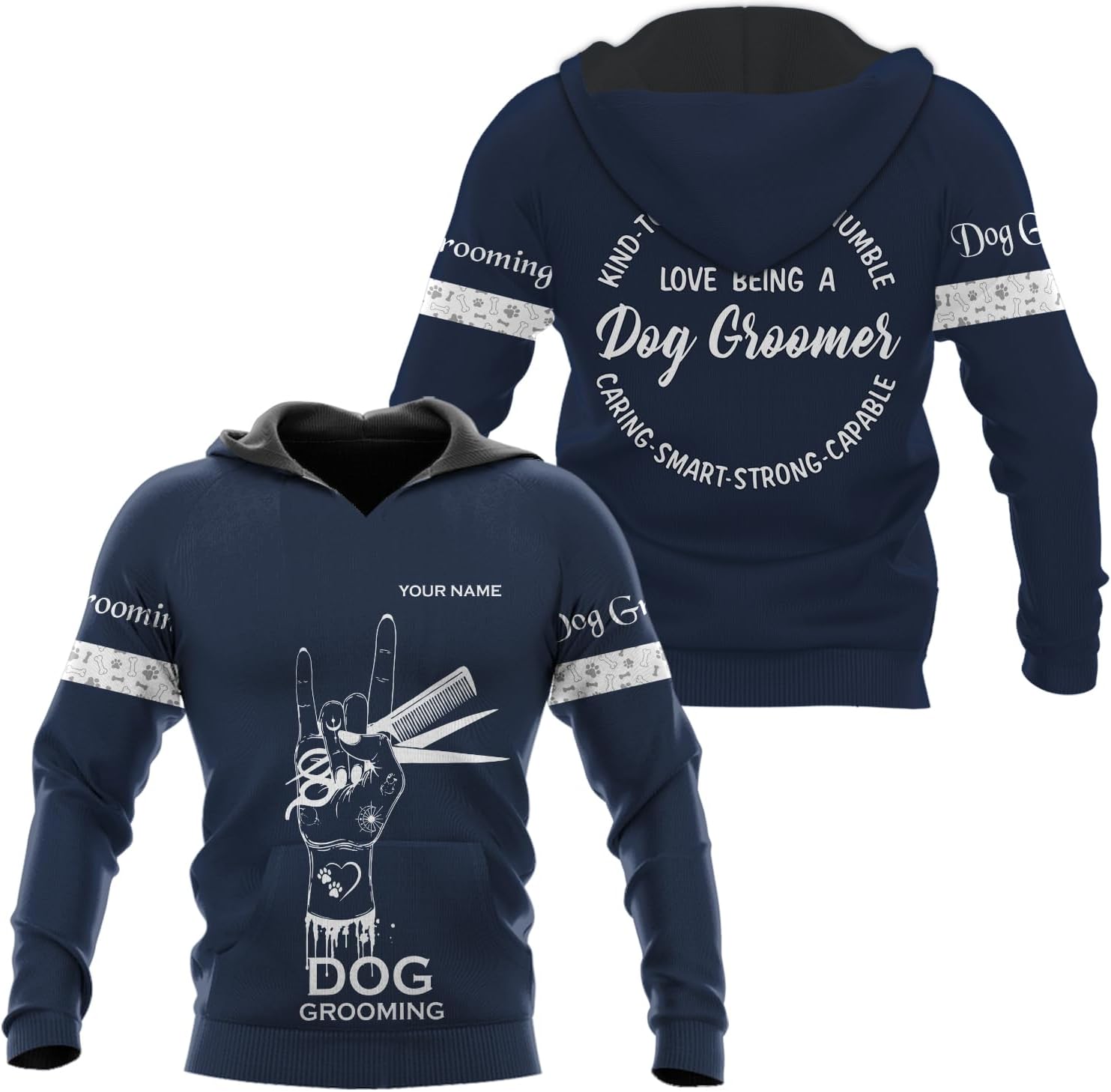 Mostprints Personalized Name Dog Groomer Shirt 3D, Funny Dog Groomer Apparel Shirts, Dog Groomer Gifts for Men and Women