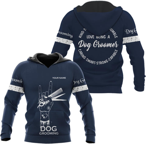 Mostprints Personalized Name Dog Groomer Shirt 3D, Funny Dog Groomer Apparel Shirts, Dog Groomer Gifts for Men and Women
