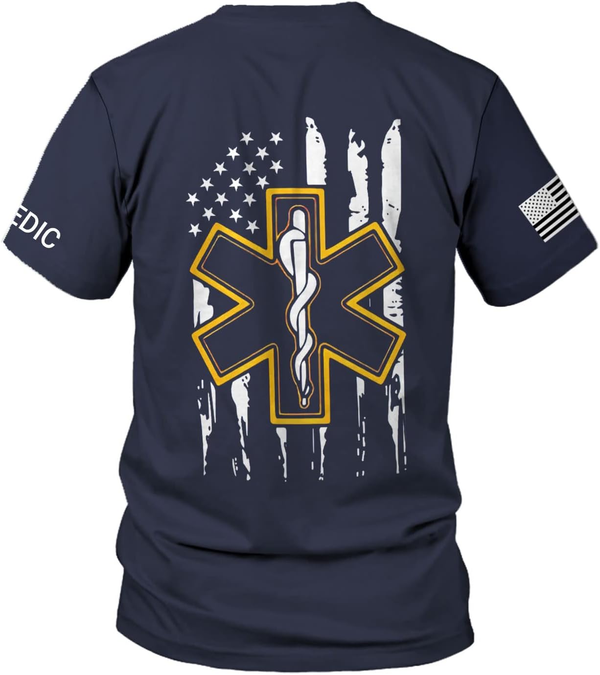 Vybonz Personalized EMS EMT Student Paramedic T-Shirt 3D Emergency Medical Technician Shirt, Custom Name Dept Tshirt Gift