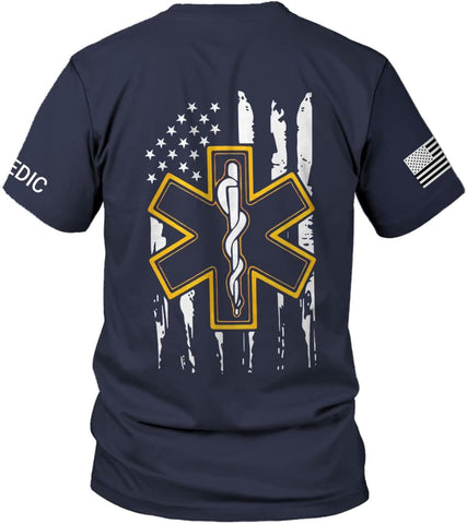 Vybonz Personalized EMS EMT Student Paramedic T-Shirt 3D Emergency Medical Technician Shirt, Custom Name Dept Tshirt Gift