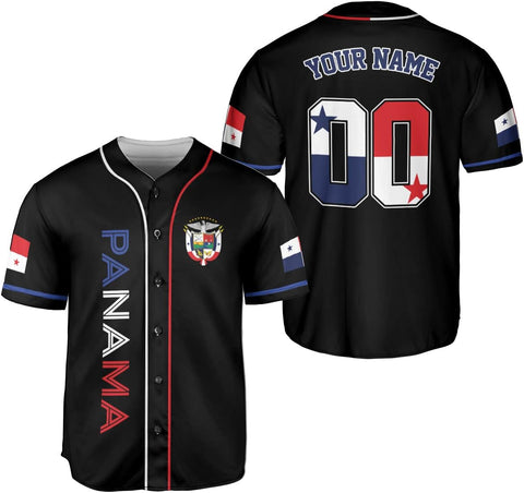 Personalized Panama Baseball Jersey Camisa Shirt, Panamanian Flag Jersey, Panamanian Pride Jersey for Men and Women