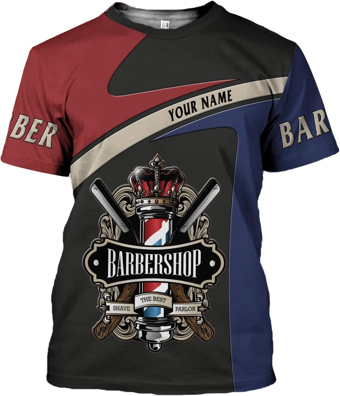 MAPrints Personalized Barber 3D All Over Printed Shirt Haircutting Hairstylist Funny T Shirt Gift