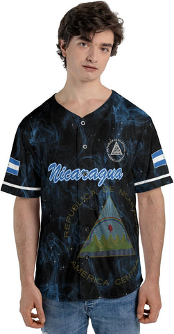 Parvii Personalized Nicaragua Baseball Jersey Shirt Custom Nicaraguan Baseball Jersey for Men & Women Nicaraguan Camisas