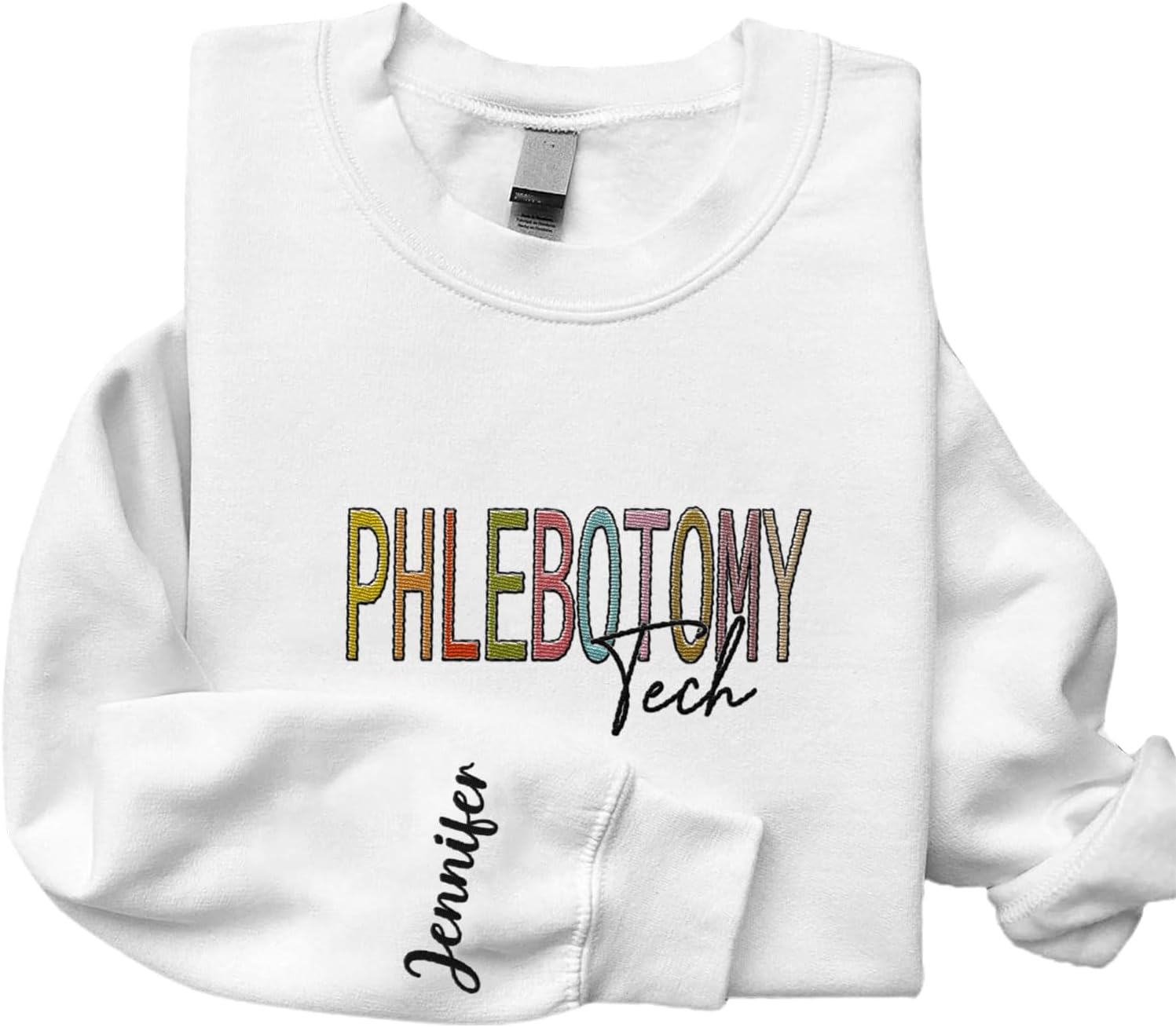 Custom Phlebotomy Technician Embroidered Sweatshirts, Phlebotomy Tech Hoodie, Phlebotomy T-shirts Gift For New Phlebotomist