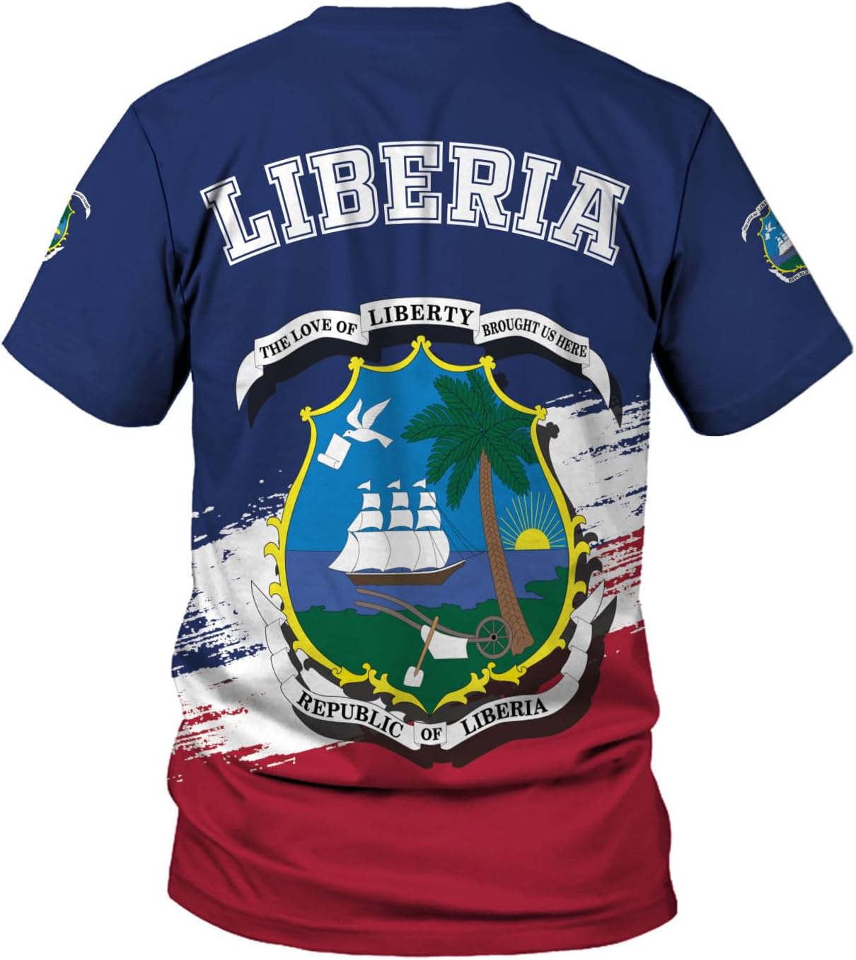 Royal Fight Personalized Liberia Shirts Liberian Pride Flag Shirt Liberia Flag Shirts Liberia Flag Gift T-Shirt for Men Women