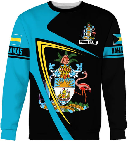 Personalized Bahamas Shirt 3D Custom Bahamas Flag Shirt for Men and Women Bahamas Pride Shirt