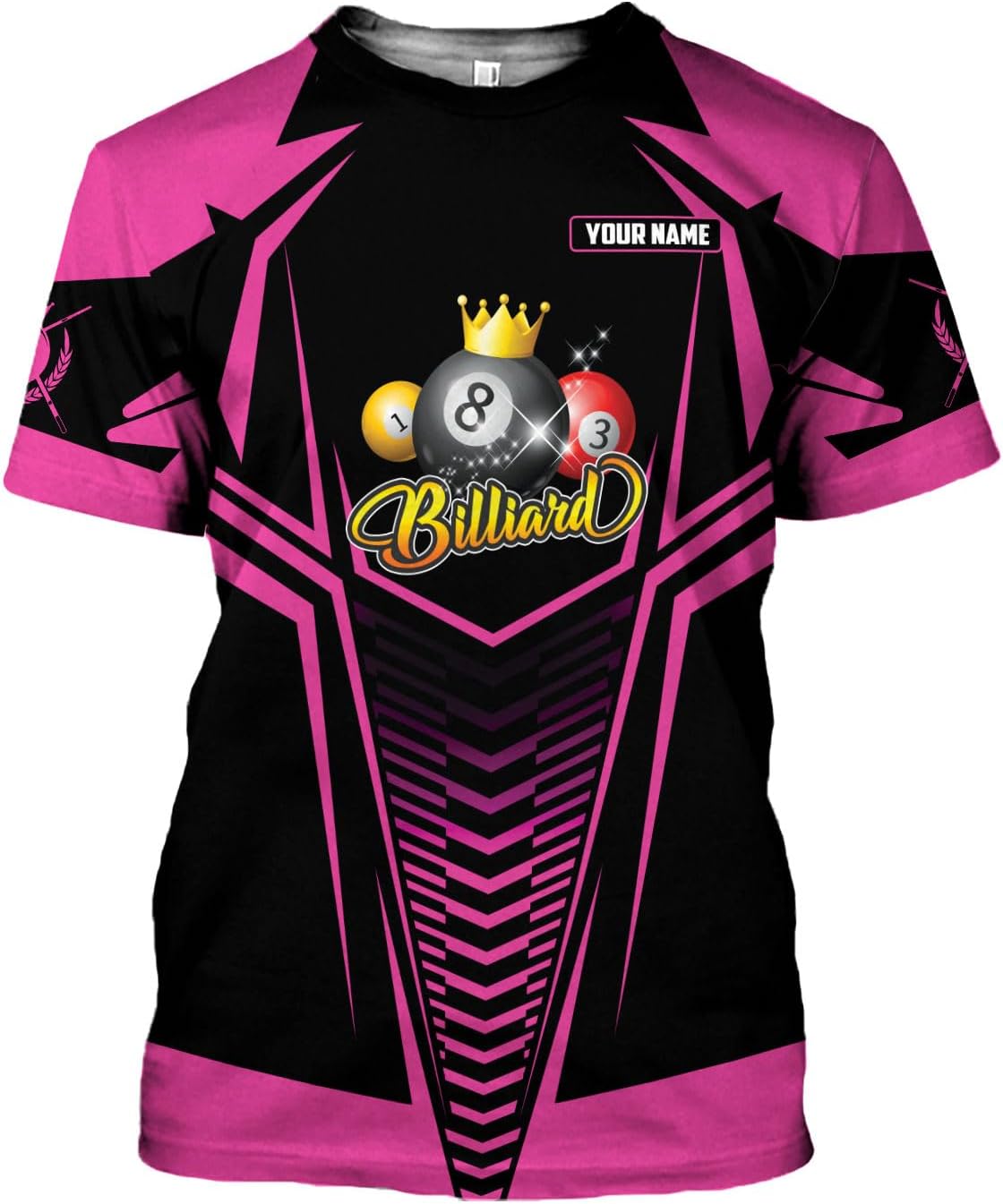 Ligthuy Personalized Name Billiard Shirts 3D, Billiards Shirt 8 Ball Billiard Shirt Custom Men's Pool Men Women\u2026