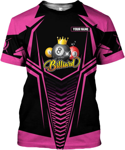 Ligthuy Personalized Name Billiard Shirts 3D, Billiards Shirt 8 Ball Billiard Shirt Custom Men's Pool Men Women\u2026