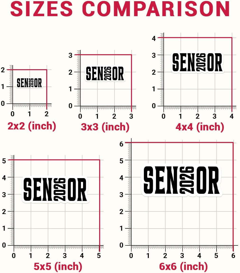 3 Pcs Senior 2026 Stickers, Senior Stickers, Senior Car Decorations Class of 2026, Senior Year 2026 - Vinyl Stickers for Laptop Water Bottle Phone Car Helmet 3 Inches