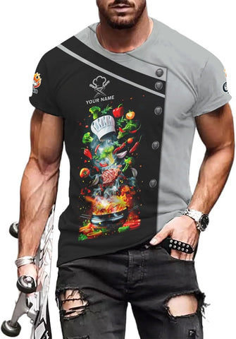 Custom Personalized 3D Chef Shirt Gifts for Lover