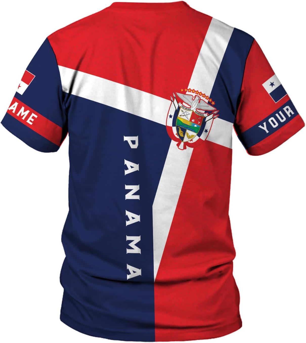 MoonArt Personalized Panama Coat of Arms Shirts Panamanian Pride Shirts Panama Hombres Camisa Panamanian Pride Tshirt