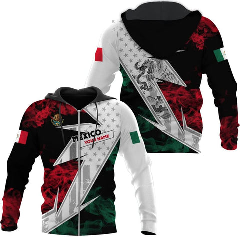 Personalized Name Mexican Hoodie 3D, Customized Mexican Hoodies for Men, Unisex Mexico Hoodie, Mexico Hoodies for Men 2