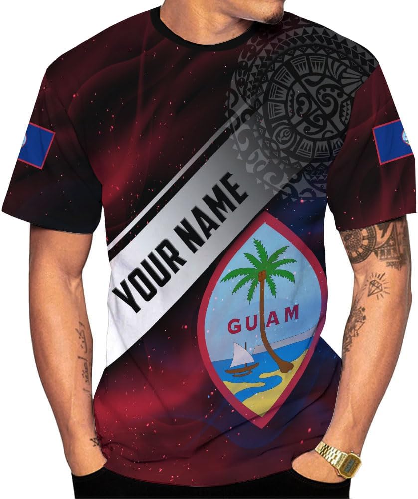 Artparel Personalized Guam Shirts Guahan Pride Shirt Guamanian T-Shirt Guahan Shirts for Men Women Guam Gifts S-5XL