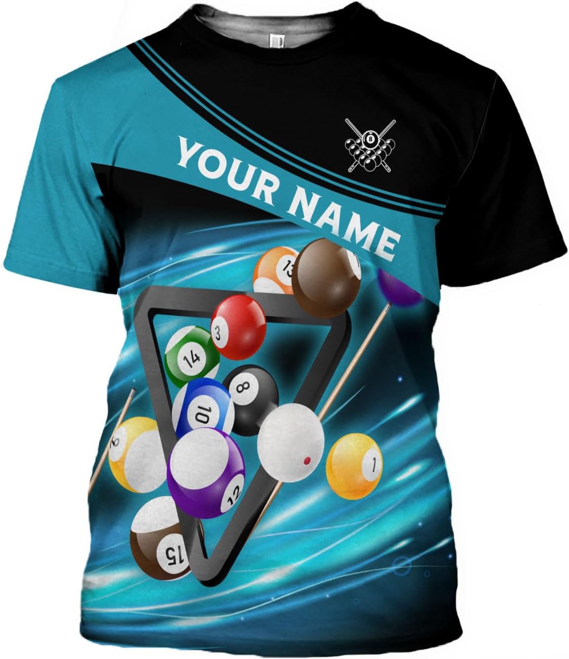 Pretyprints Personalized 3D Billiard Shirt Custom Name Men Women Team Apparel Pool 8 Ball Flag Tshirt Billiards Shirts Gift