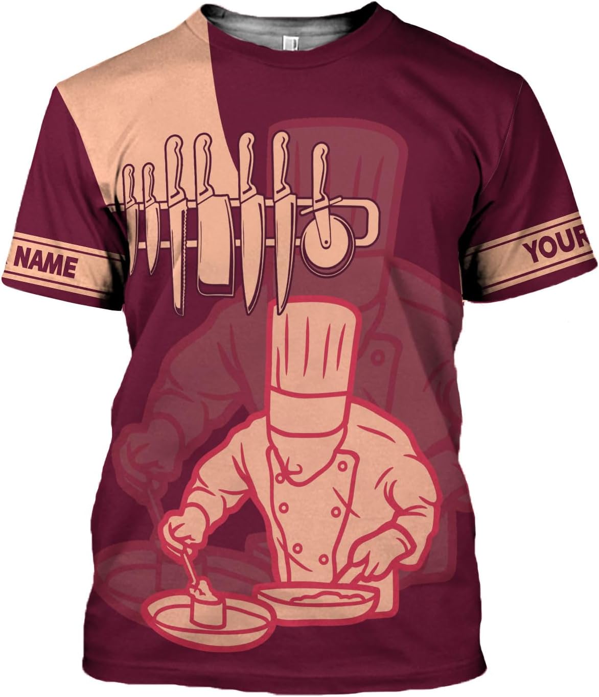MAPrints Personalized Chef Shirt 3D All Over Printing for Men Women, Shirt Gifts for Chef Lover, Chef Camisas, Cocinero Shirt