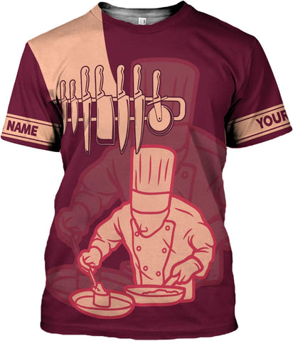 MAPrints Personalized Chef Shirt 3D All Over Printing for Men Women, Shirt Gifts for Chef Lover, Chef Camisas, Cocinero Shirt