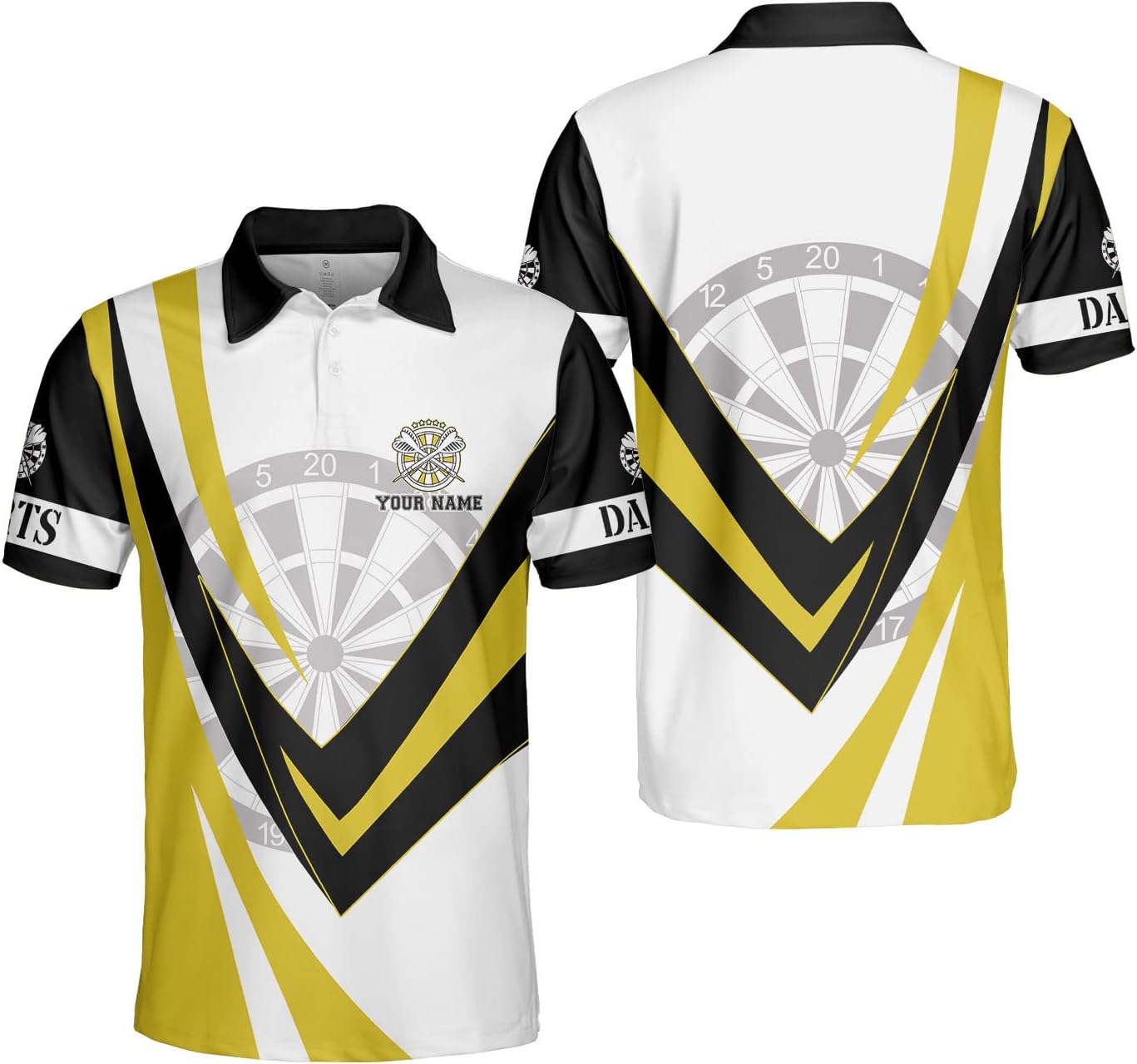 Personalized Name Dart 3D Polo Shirt, Dart Shirts, Mens Dart Shirts, Funny Dart Tshirts, Dart Team Shirts Gifts (PL03)