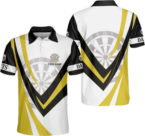 Personalized Name Dart 3D Polo Shirt, Dart Shirts, Mens Dart Shirts, Funny Dart Tshirts, Dart Team Shirts Gifts (PL03)