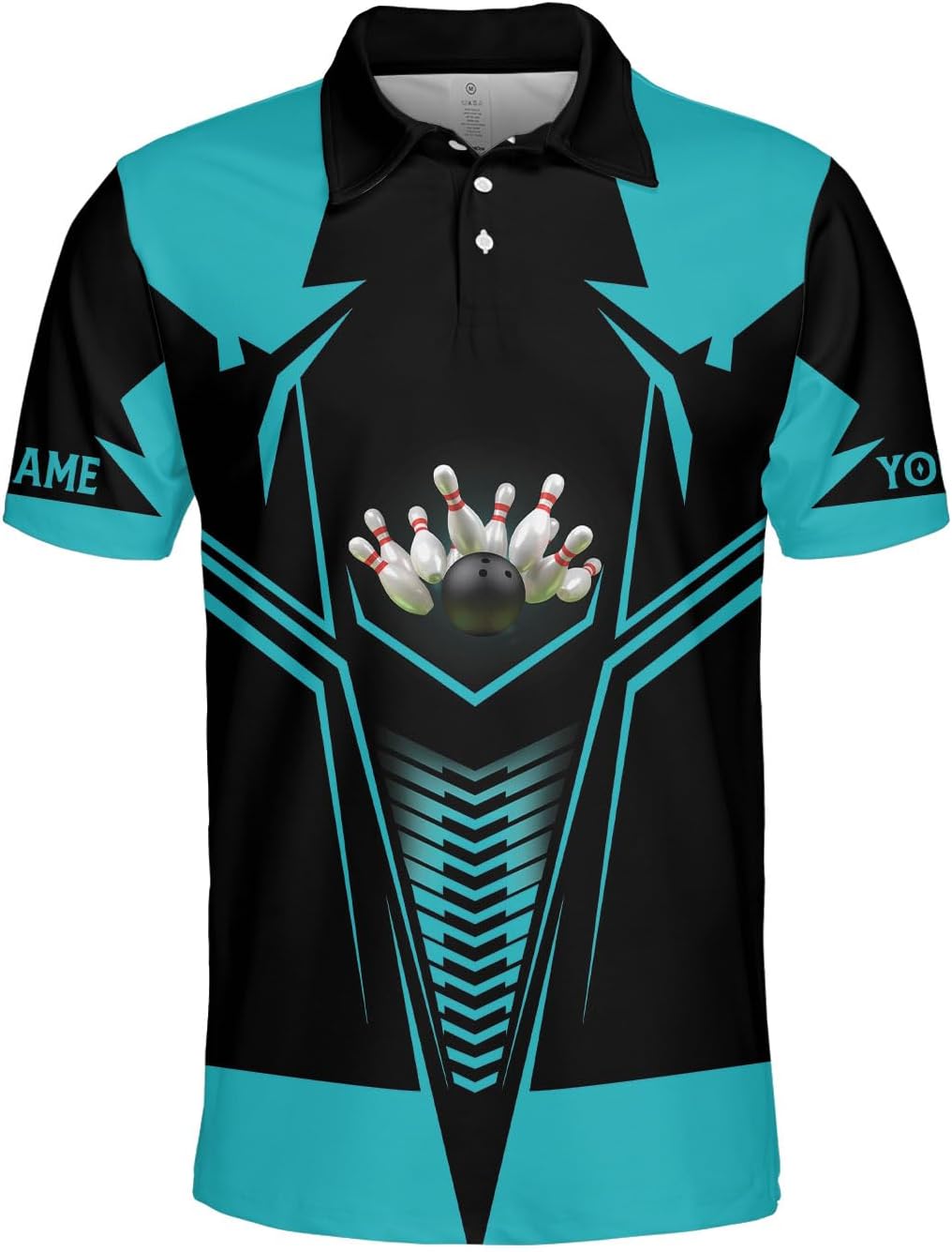PAgree Personalized Name Bowling Polo for Men and Women 3D, Bowling Polo Shirts for Team Bowling, Bowling Tshirt Gift
