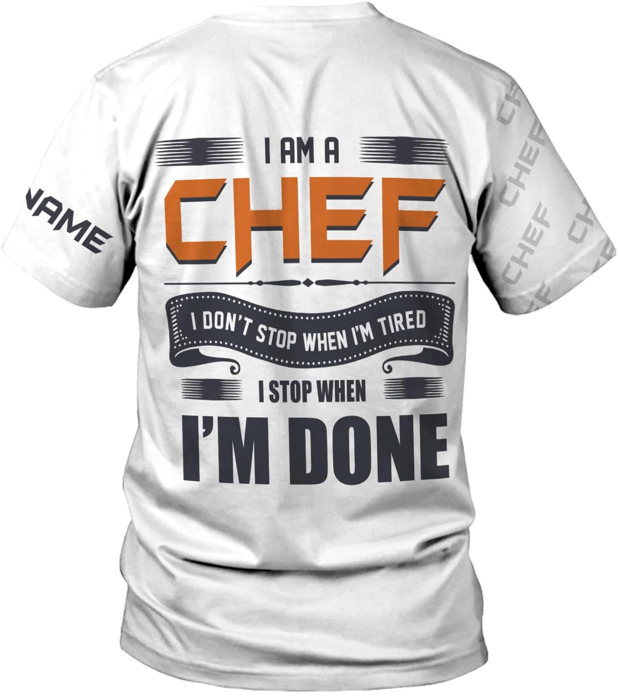 Custom Chef Shirt Chef Shirts for Men Gifts for Master Chef Lovers Custom Chef T Shirts for Men Funny 3D Chef Shirts for Men